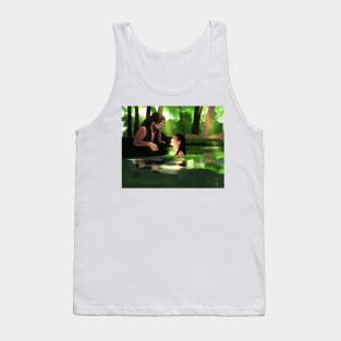 Mermaid's Lagoon Digital Illustration Tank Top